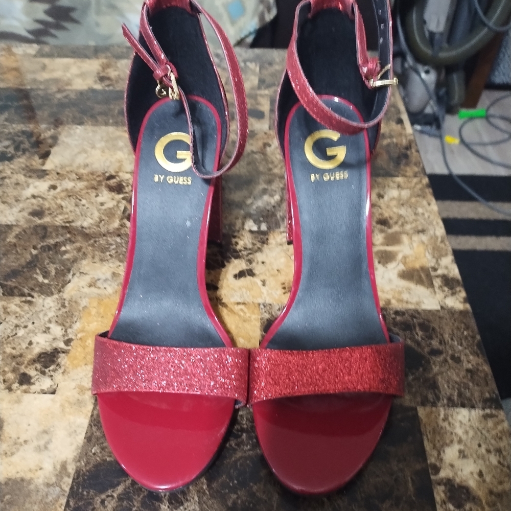 Women's Guess sparkly platform heels